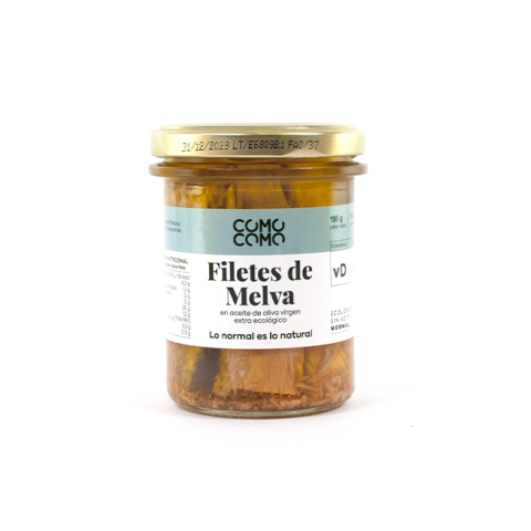 Filets de melva en oli d’oliva verge extra ecològic