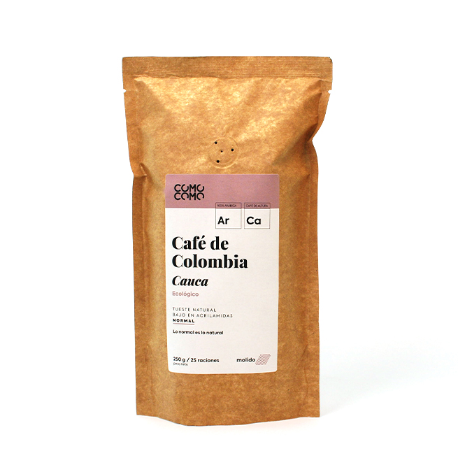 Café mono origen con cafeína molido 250g