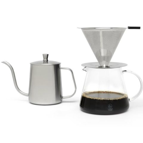 Cafetera de goteo con jarra de agua