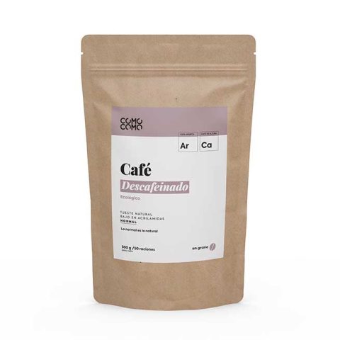 Café mono origen descafeinado en grano 500g ecológico