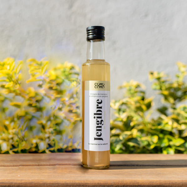 Vinagre de poma ecològic amb gingebre sense pasteuritzar