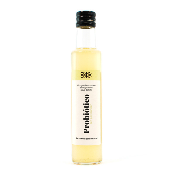Vinagre de manzana ecológico con agua de kéfir sin pasteurizar