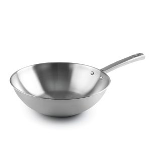 Wok d’acer inoxidable sense antiadherent