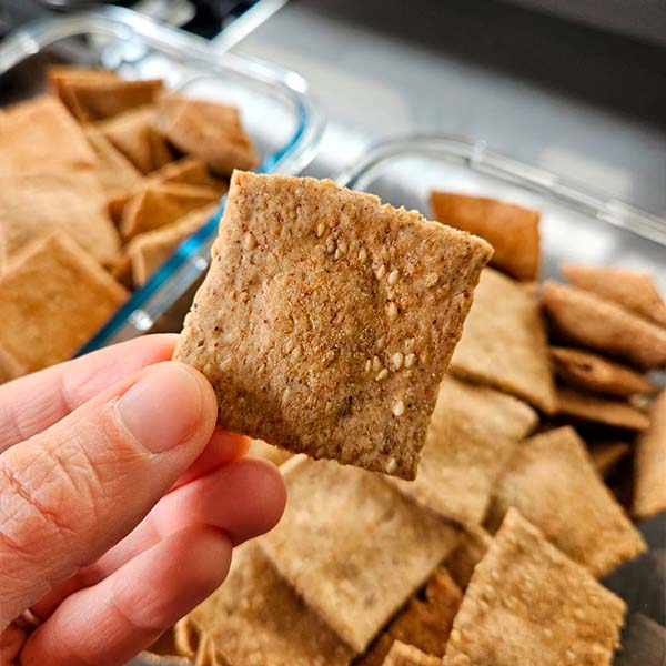 Crackers de trigo sarraceno con semillas de calabaza