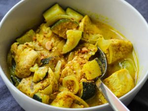 Receta de curri de pavo con Dukkah