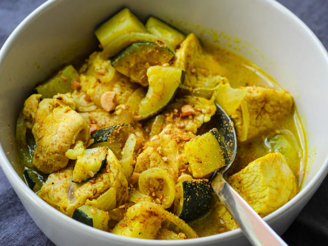 Receta de curri de pavo con Dukkah